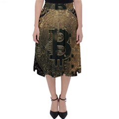 Bitcoin Cryptocurrency Blockchain Folding Skater Skirt by Celenk