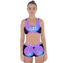 Sphere 3d Futuristic Geometric Racerback Boyleg Bikini Set by Celenk