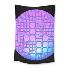 Sphere 3d Futuristic Geometric Small Tapestry by Celenk