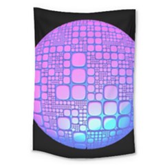 Sphere 3d Futuristic Geometric Large Tapestry by Celenk