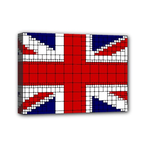 Union Jack Flag Uk Patriotic Mini Canvas 7  x 5 