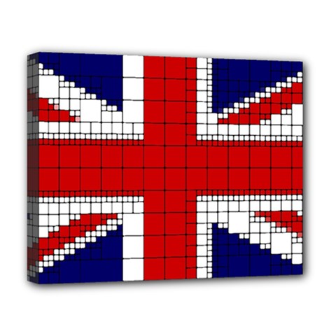 Union Jack Flag Uk Patriotic Deluxe Canvas 20  x 16  