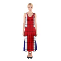 Union Jack Flag Uk Patriotic Sleeveless Maxi Dress