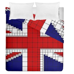 Union Jack Flag Uk Patriotic Duvet Cover Double Side (Queen Size)