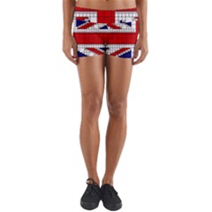 Union Jack Flag Uk Patriotic Yoga Shorts