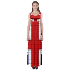 Union Jack Flag Uk Patriotic Empire Waist Maxi Dress