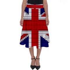 Union Jack Flag Uk Patriotic Perfect Length Midi Skirt