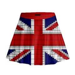 Union Jack Flag Uk Patriotic Mini Flare Skirt