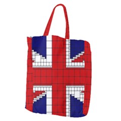 Union Jack Flag Uk Patriotic Giant Grocery Zipper Tote