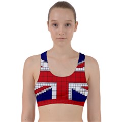 Union Jack Flag Uk Patriotic Back Weave Sports Bra