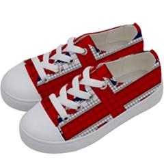 Union Jack Flag Uk Patriotic Kids  Low Top Canvas Sneakers