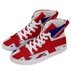 Union Jack Flag Uk Patriotic Men s Hi-Top Skate Sneakers