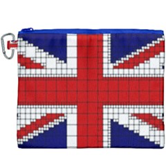 Union Jack Flag Uk Patriotic Canvas Cosmetic Bag (XXXL)