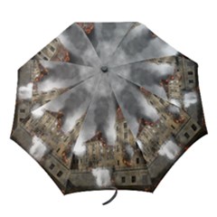 Destruction Apocalypse War Disaster Folding Umbrellas by Celenk