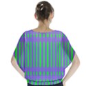 Bright Green Purple Stripes Pattern Blouse View2