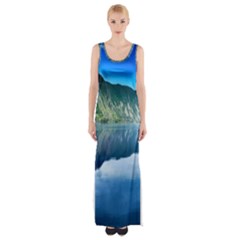 Mountain Water Landscape Nature Maxi Thigh Split Dress by Celenk