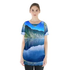 Mountain Water Landscape Nature Skirt Hem Sports Top by Celenk