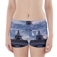 Eiffel Tower France Landmark Boyleg Bikini Wrap Bottoms by Celenk