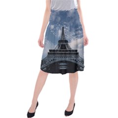 Eiffel Tower France Landmark Midi Beach Skirt by Celenk