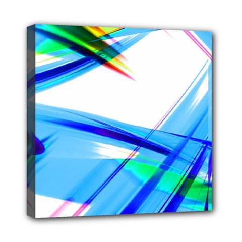 Lines Vibrations Wave Pattern Mini Canvas 8  x 8 