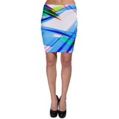 Lines Vibrations Wave Pattern Bodycon Skirt