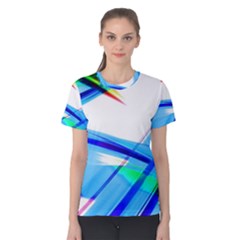 Lines Vibrations Wave Pattern Women s Cotton Tee