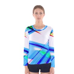 Lines Vibrations Wave Pattern Women s Long Sleeve Tee