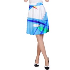 Lines Vibrations Wave Pattern A-Line Skirt