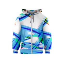 Lines Vibrations Wave Pattern Kids  Zipper Hoodie