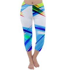 Lines Vibrations Wave Pattern Capri Winter Leggings 