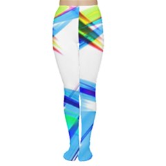 Lines Vibrations Wave Pattern Women s Tights