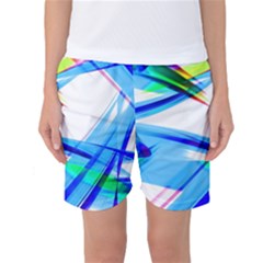 Lines Vibrations Wave Pattern Women s Basketball Shorts