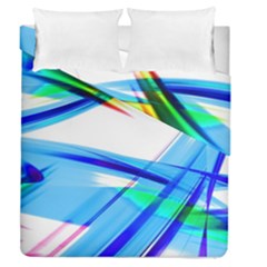 Lines Vibrations Wave Pattern Duvet Cover Double Side (queen Size) by Celenk