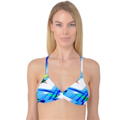 Lines Vibrations Wave Pattern Reversible Tri Bikini Top