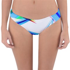 Lines Vibrations Wave Pattern Reversible Hipster Bikini Bottoms by Celenk