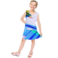 Lines Vibrations Wave Pattern Kids  Tunic Dress