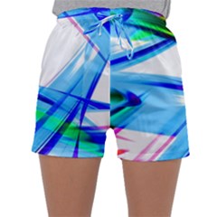 Lines Vibrations Wave Pattern Sleepwear Shorts