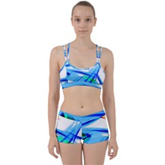 Lines Vibrations Wave Pattern Women s Sports Set