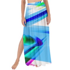 Lines Vibrations Wave Pattern Maxi Chiffon Tie-Up Sarong