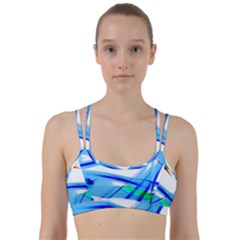 Lines Vibrations Wave Pattern Line Them Up Sports Bra by Celenk