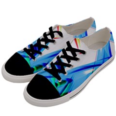 Lines Vibrations Wave Pattern Men s Low Top Canvas Sneakers