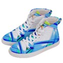 Lines Vibrations Wave Pattern Men s Hi-Top Skate Sneakers View2