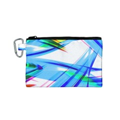 Lines Vibrations Wave Pattern Canvas Cosmetic Bag (Small)