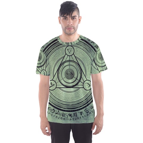 Rune Geometry Sacred Mystic Men s Sports Mesh Tee by Celenk