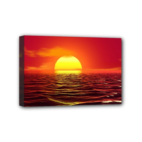 Sunset Ocean Nature Sea Landscape Mini Canvas 6  X 4  by Celenk