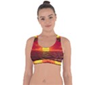 Sunset Ocean Nature Sea Landscape Cross String Back Sports Bra View1