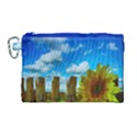 Sunflower Summer Sunny Nature Canvas Cosmetic Bag (Large) View1