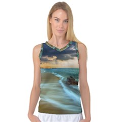 Beach Shore Sand Coast Nature Sea Women s Basketball Tank Top by Celenk