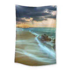 Beach Shore Sand Coast Nature Sea Small Tapestry by Celenk