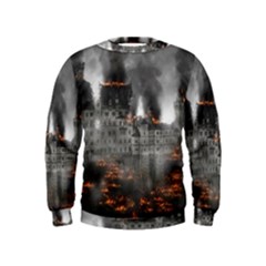 Destruction War Conflict Explosive Kids  Sweatshirt by Celenk